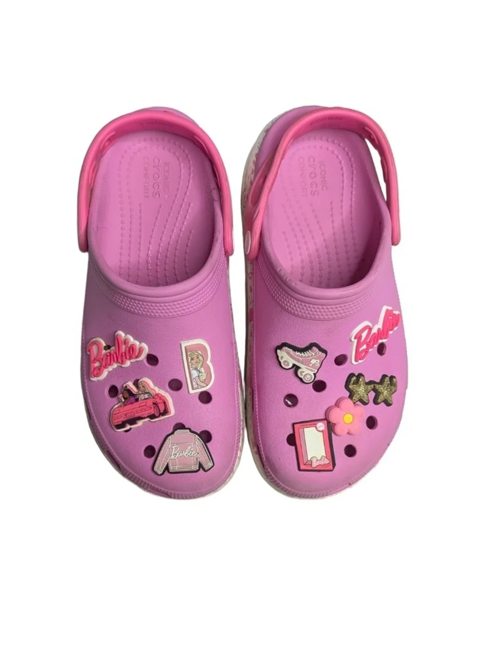 Barbie X Crocs Cutie Crush Clog Barbie Taffy Pink Kids Size J 5  208805-6SW.